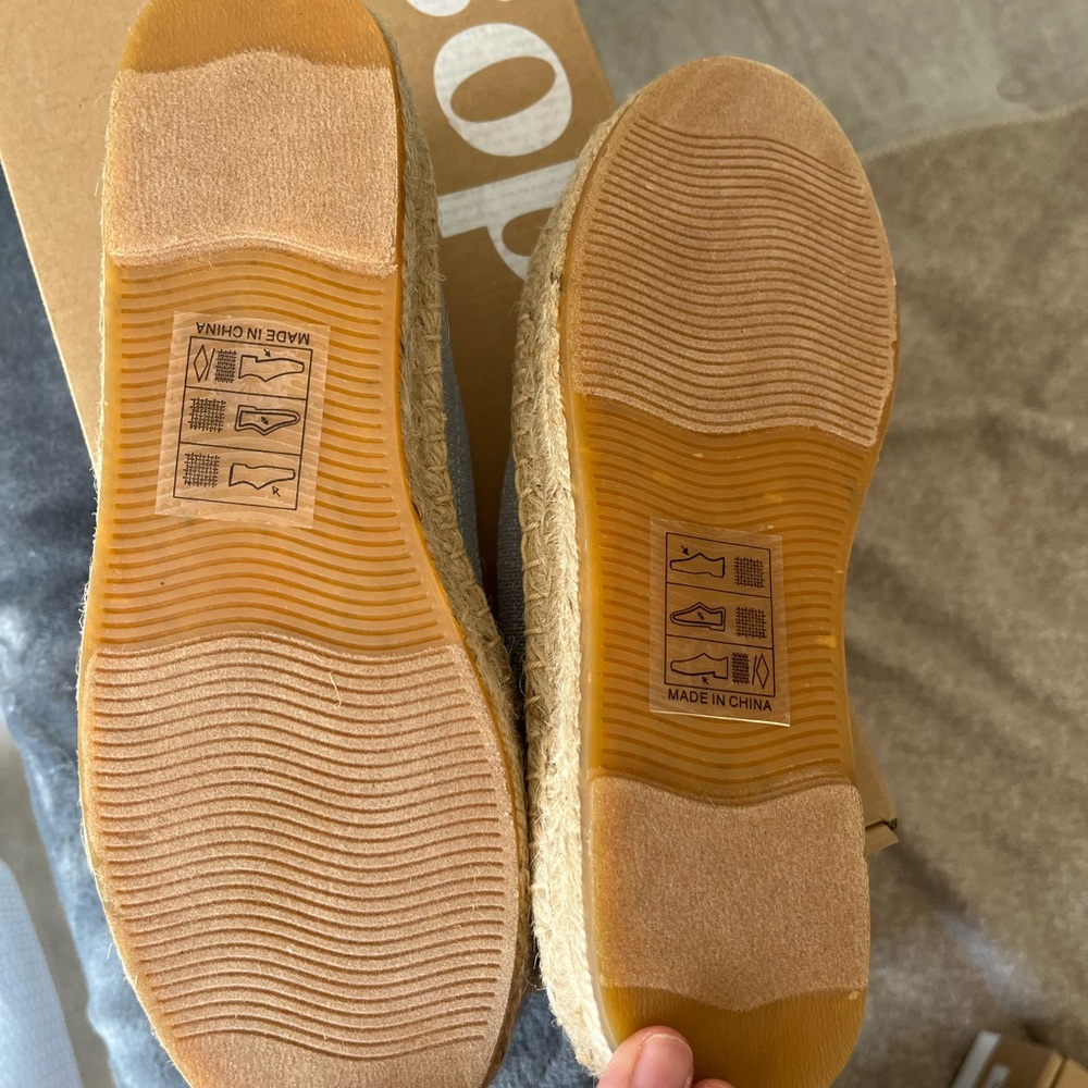 NEW NEVER BEEN WORN Blue Soludos Platform Espadrilles with Lemon Embroidery - Picture 4 of 6